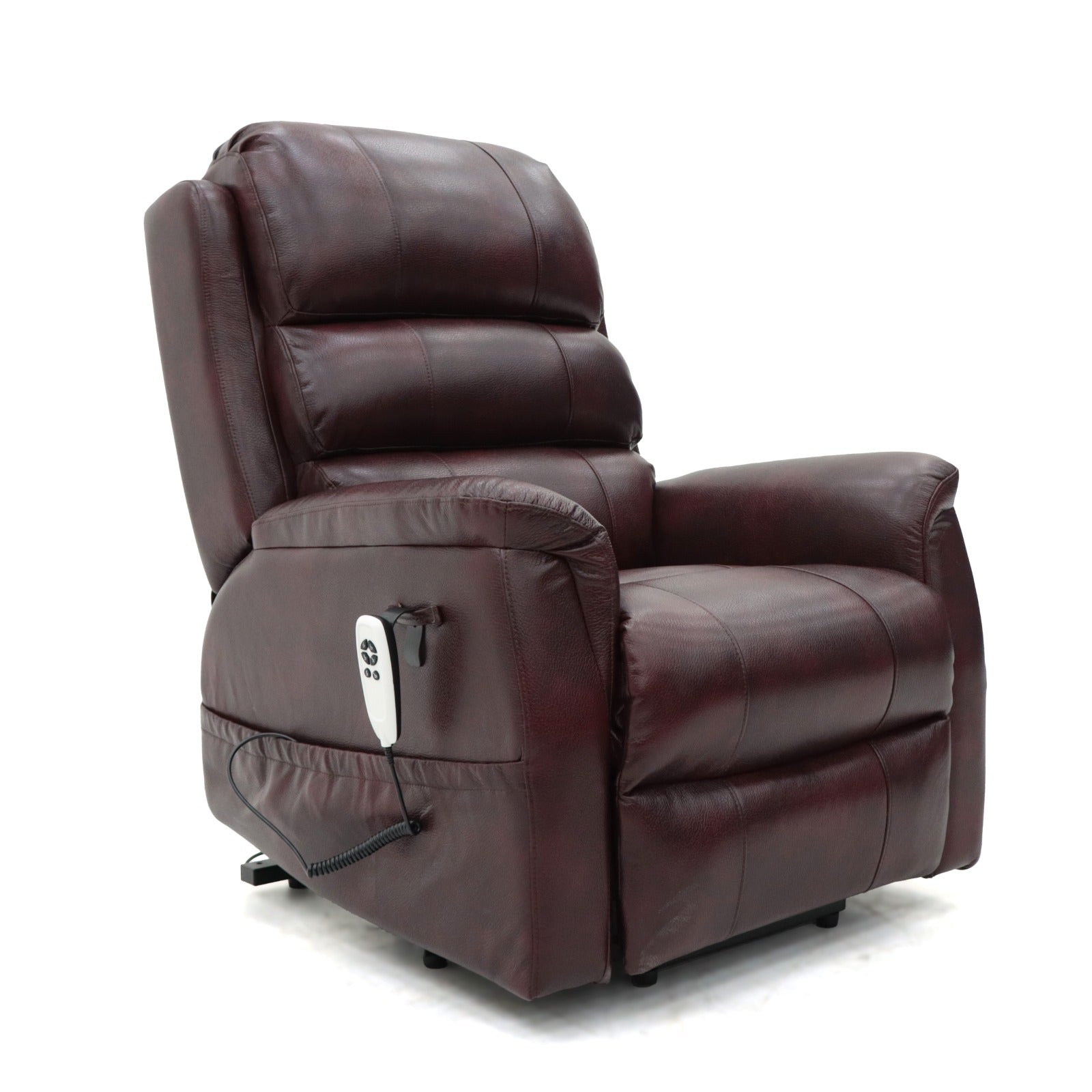 Parker Single-Motor Lift & Rise Recliner Chestnut Leather