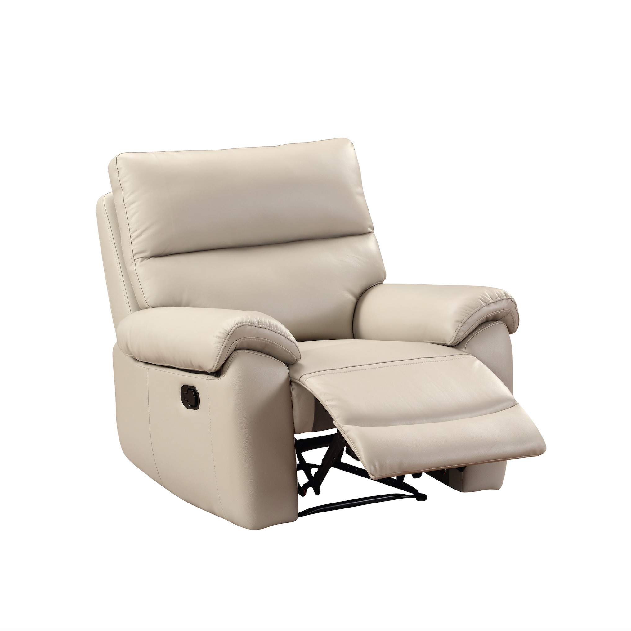 Rocco Power Recliner Chair Chalk Leather