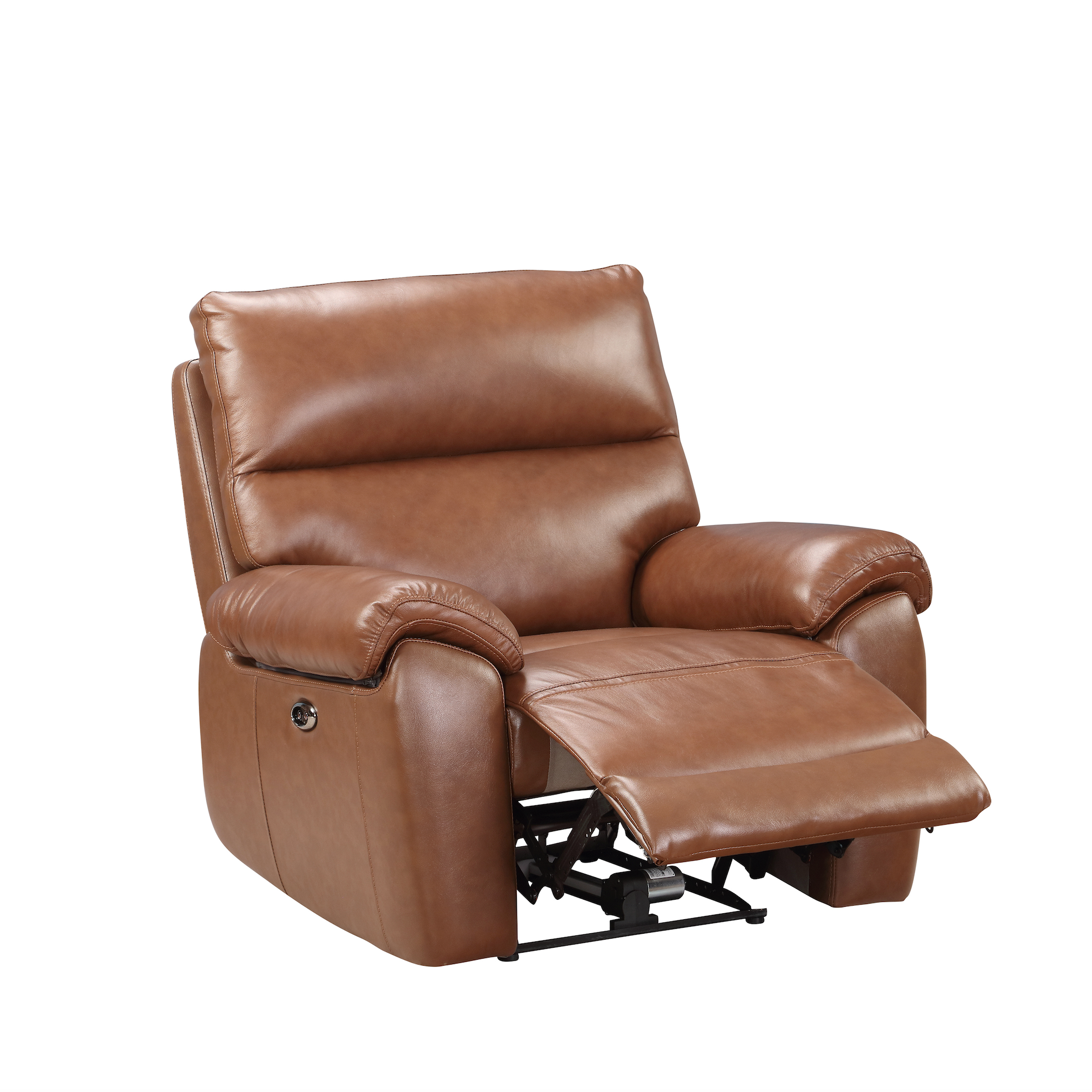 Rocco Manual Recliner Chair Chestnut Leather