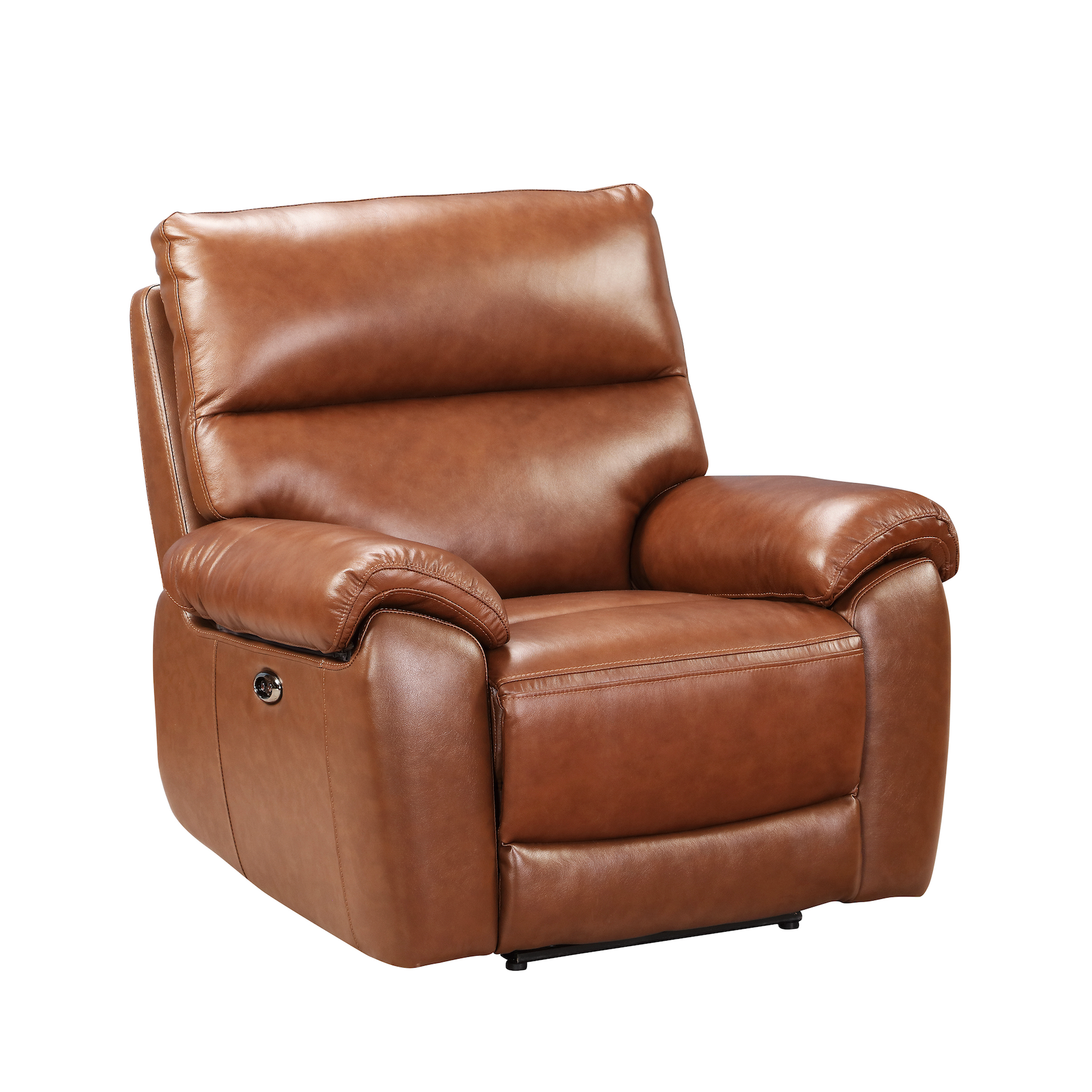 Rocco Power Recliner Chair Chestnut Leather