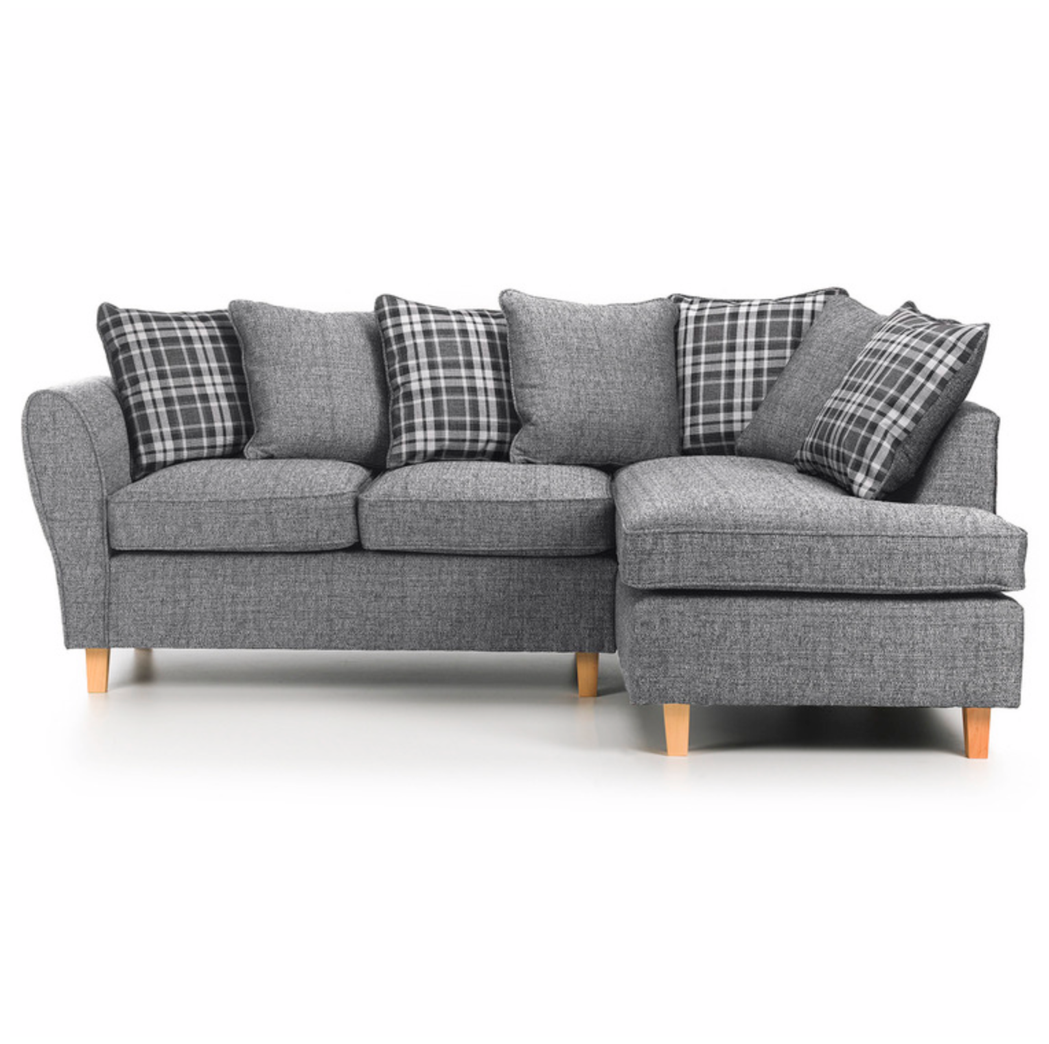 Chilton Corner Sofa Right Hand Chaise Grey Fabric
