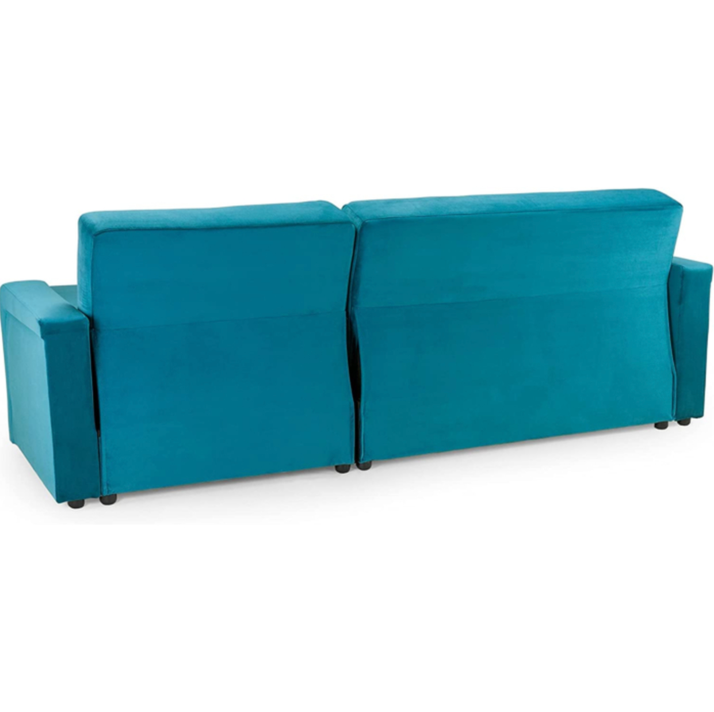 Destiny Corner Sofa Bed with Storage Teal Velvet Fabric