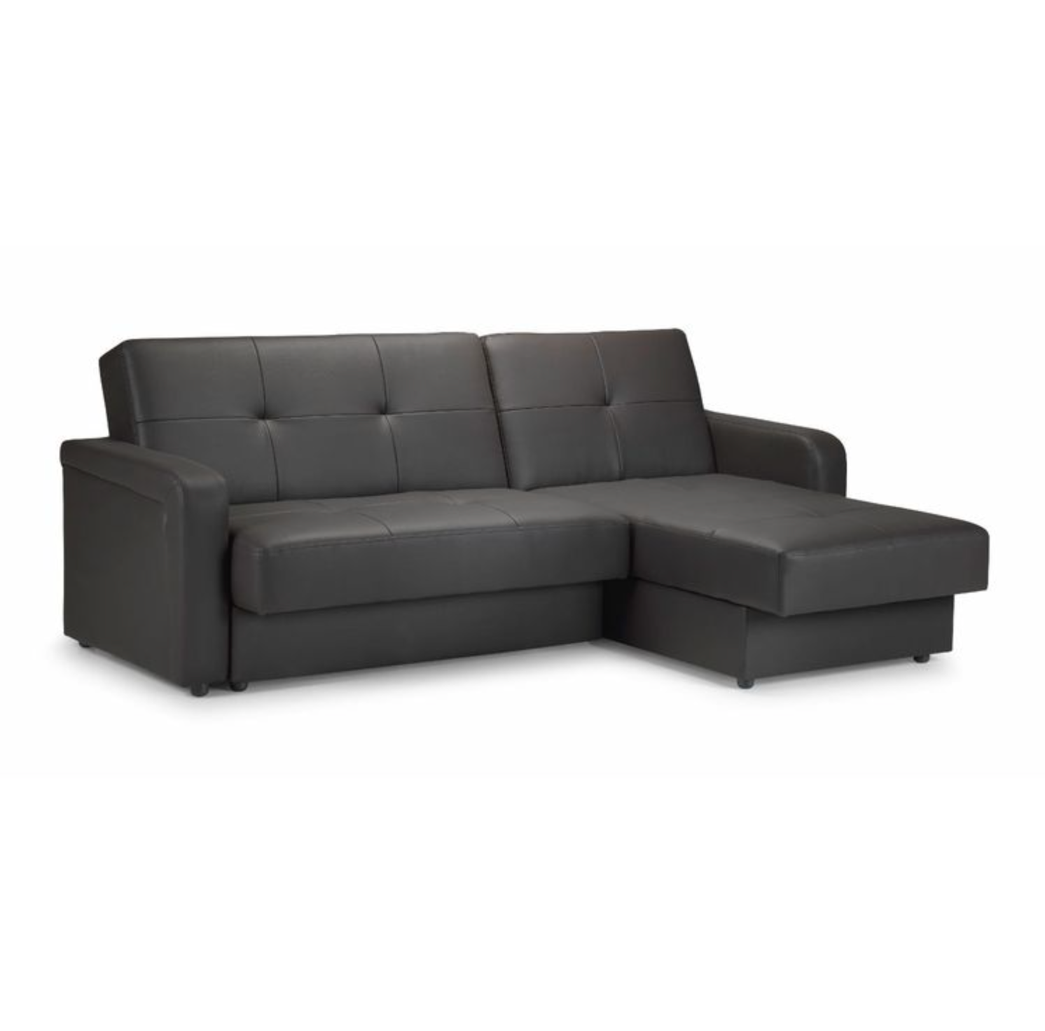 Destiny Corner Sofa Bed with Storage Brown Leather
