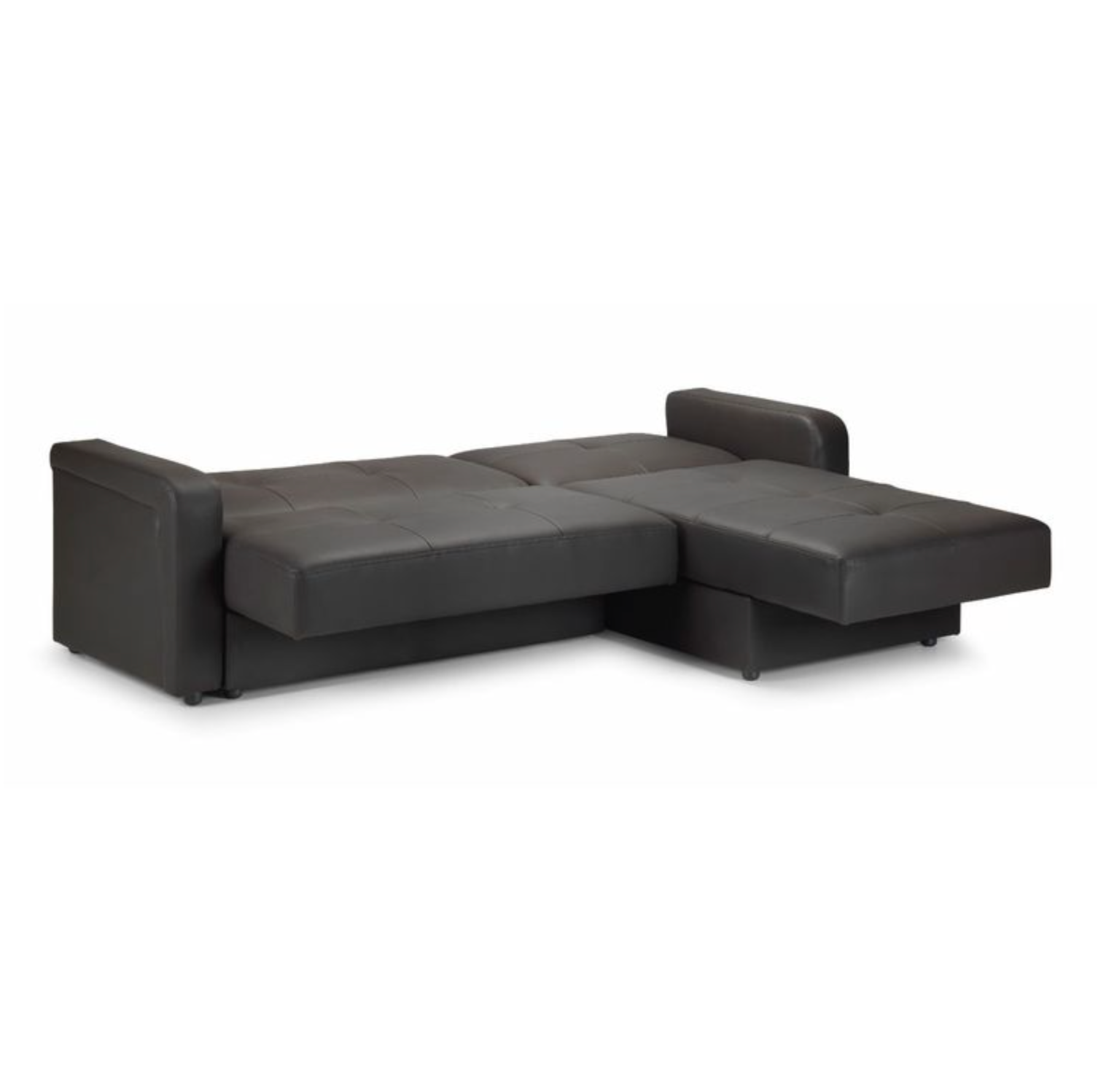 Destiny Corner Sofa Bed with Storage Brown Leather