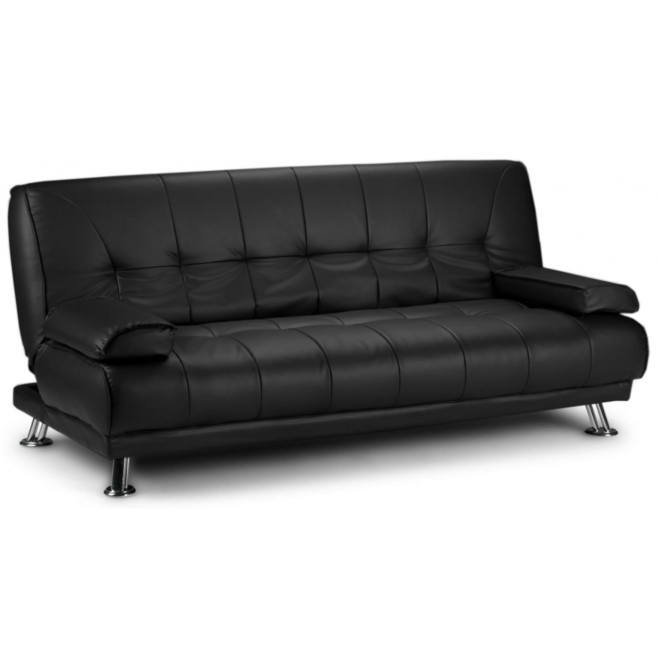 Nicole Leather Sofa Bed Black Leather