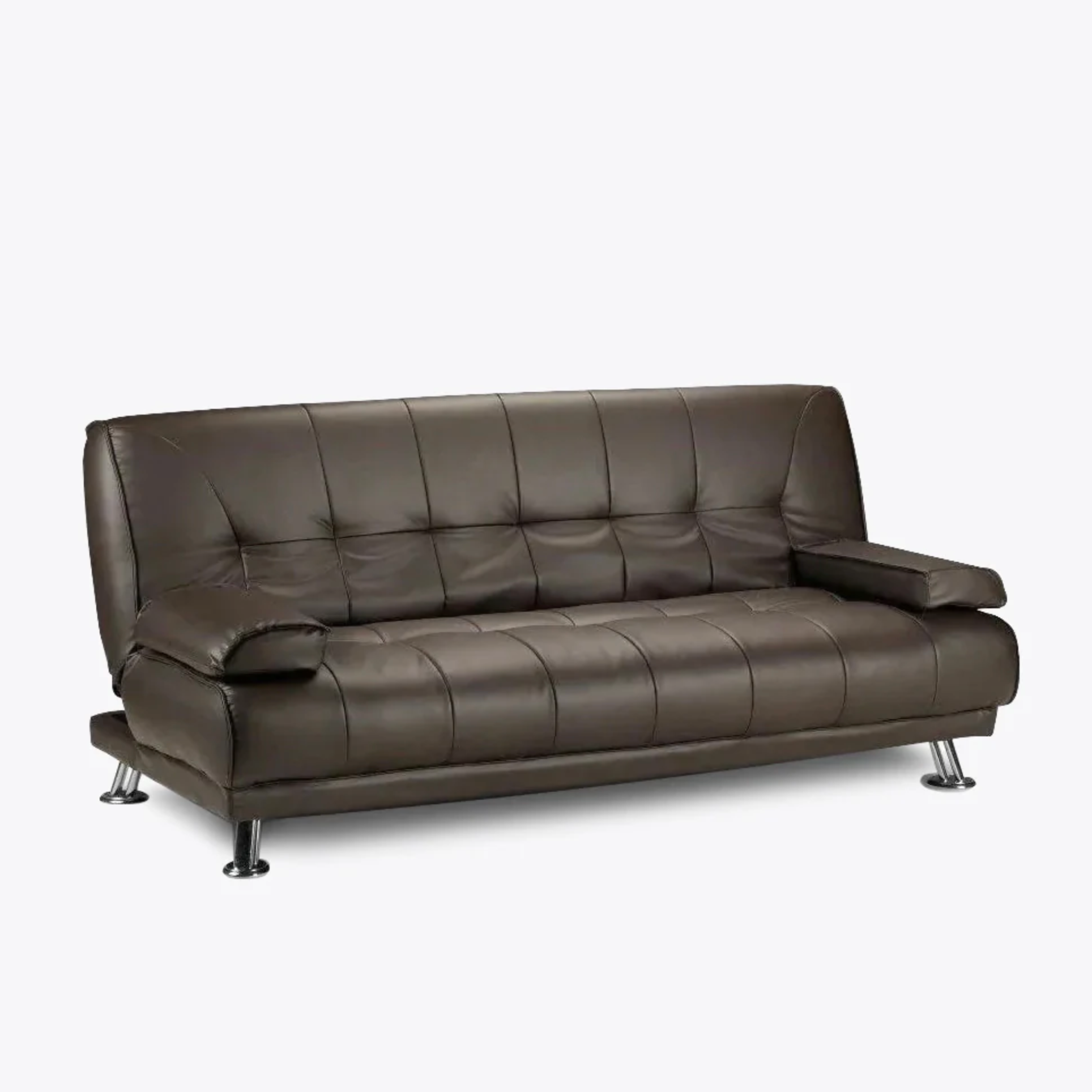 Nicole Leather Sofa Bed Brown Leather