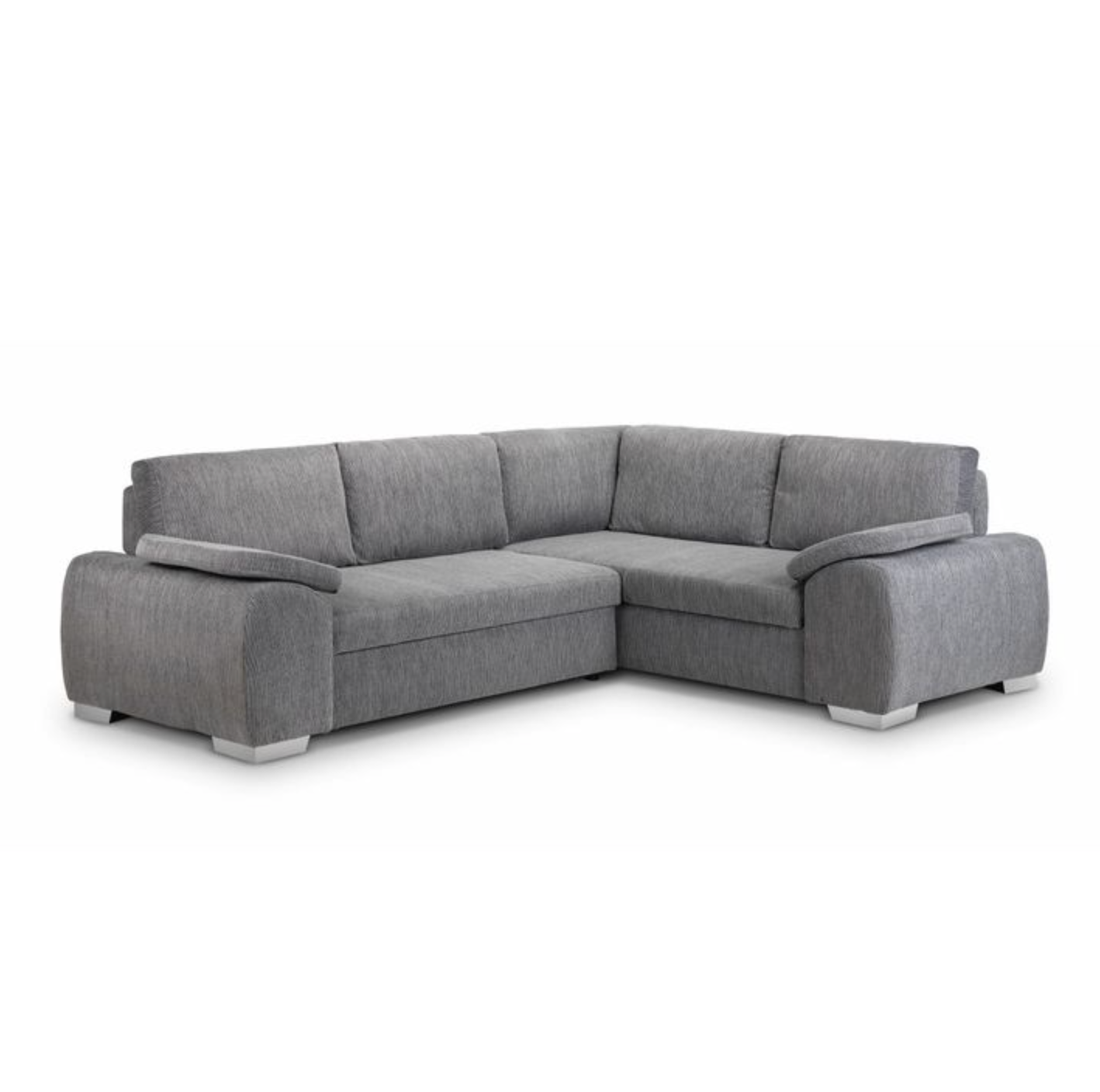 Sussex Right Hand Sofa Bed-Storage Grey Fabric
