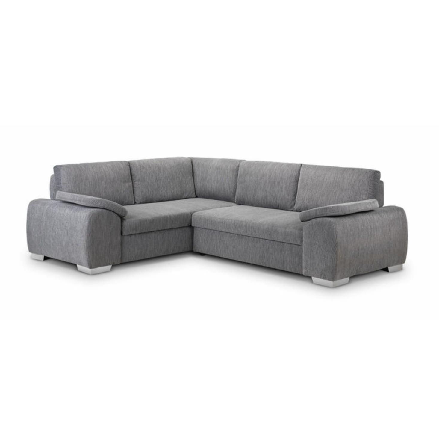 Sussex Left Hand Sofa Bed-Storage Grey Fabric