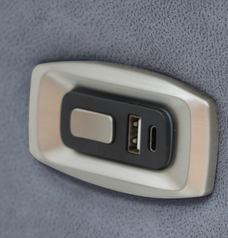 Ace Power Recliner Chair Dark Grey Fabric