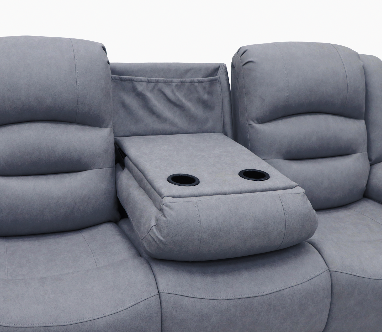 Ace 3 Seater and 2 Seater Power Recliner Dark Grey Fabric