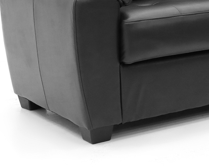 Brisbaine Corner Static Sofa Black Leather