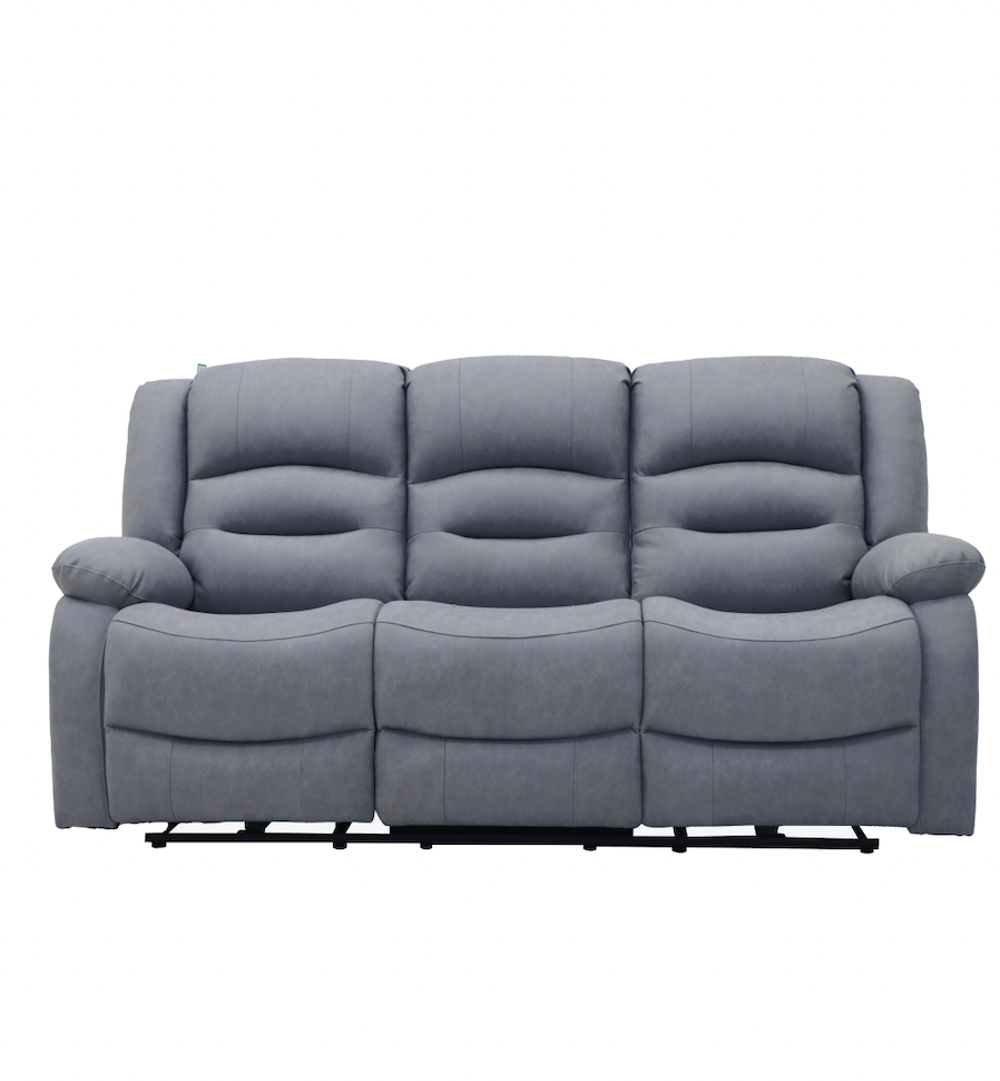 Ace 3 Seater Power Recliner Dark Grey Fabric