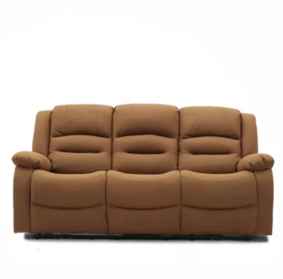 Ace 3 Seater and 2 Chairs Power Recliner Caramel Fabric