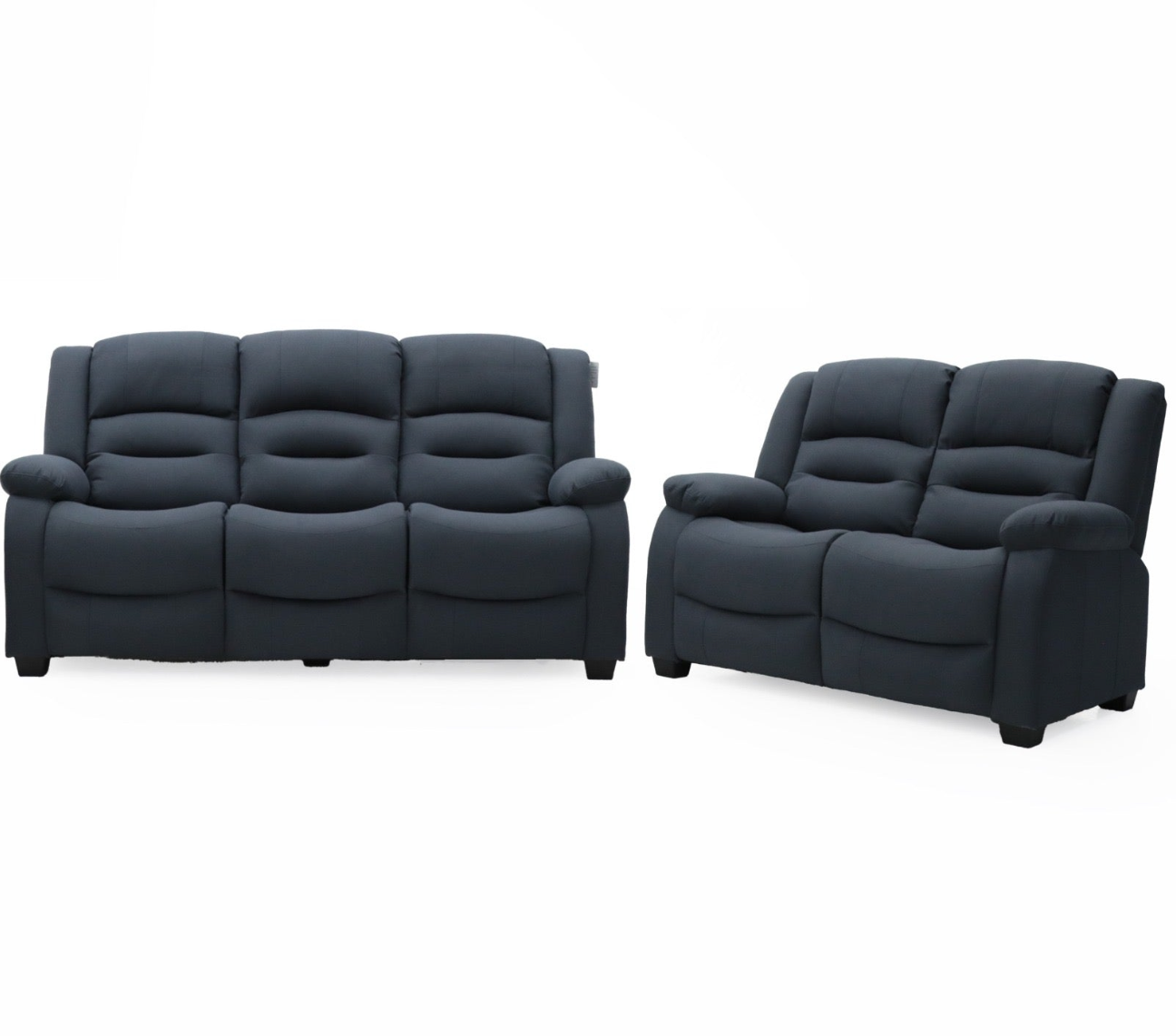 Ace 3 Seater and 2 Seater Static Dark Grey Fabric