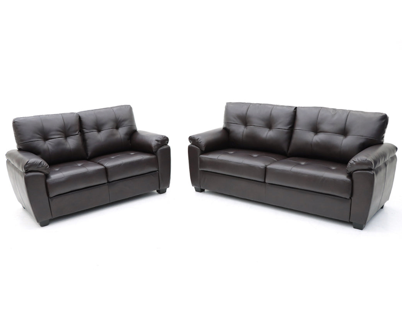 Brisbaine 3 Seater and 2 Seater Static Seater Brown Leather