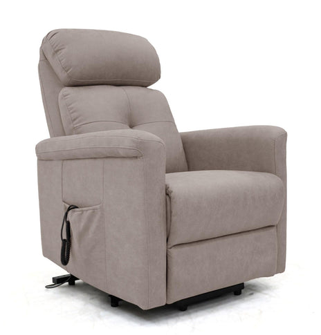 Cecil Single Motor Lift & Rise Chair Brown Fabric