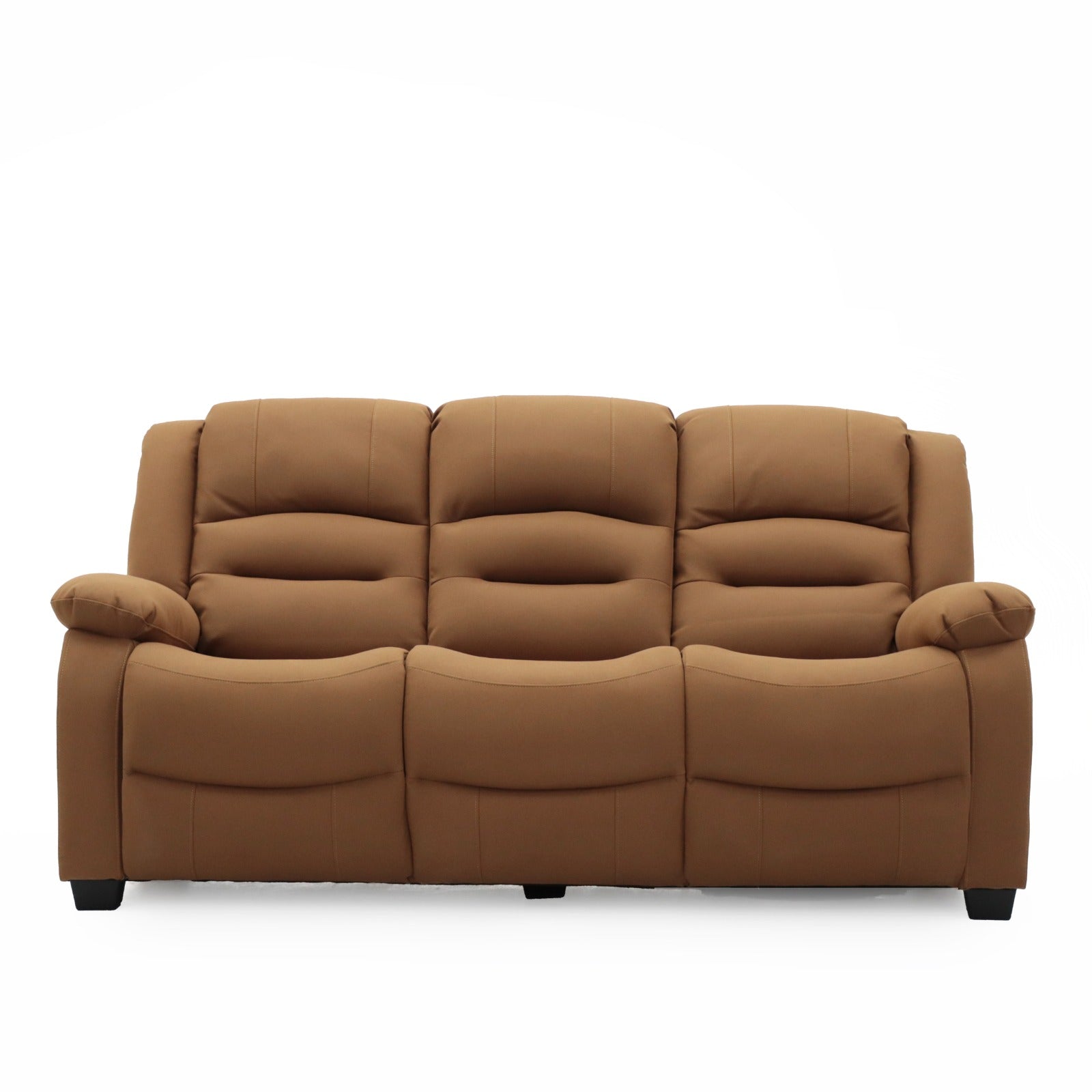 Ace 3 Seater Static Caramel Fabric