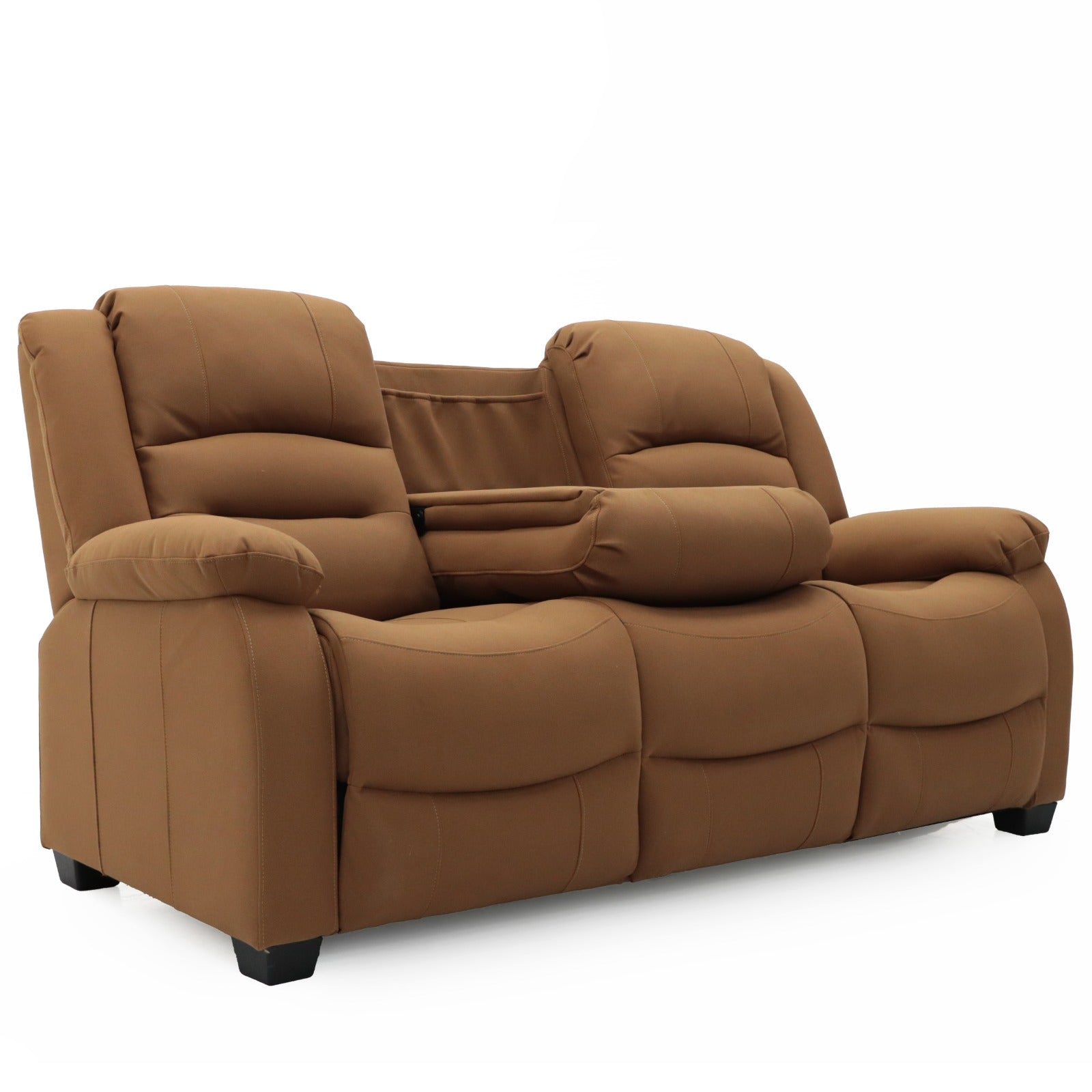 Ace 3 Seater Static Caramel Fabric