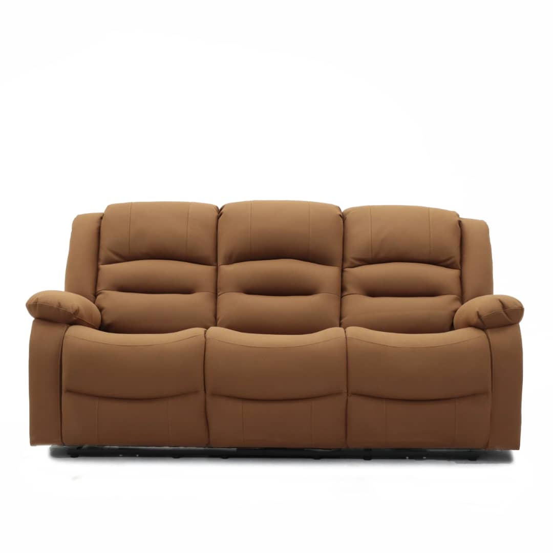 Ace 3 Seater Power Recliner Caramel Fabric