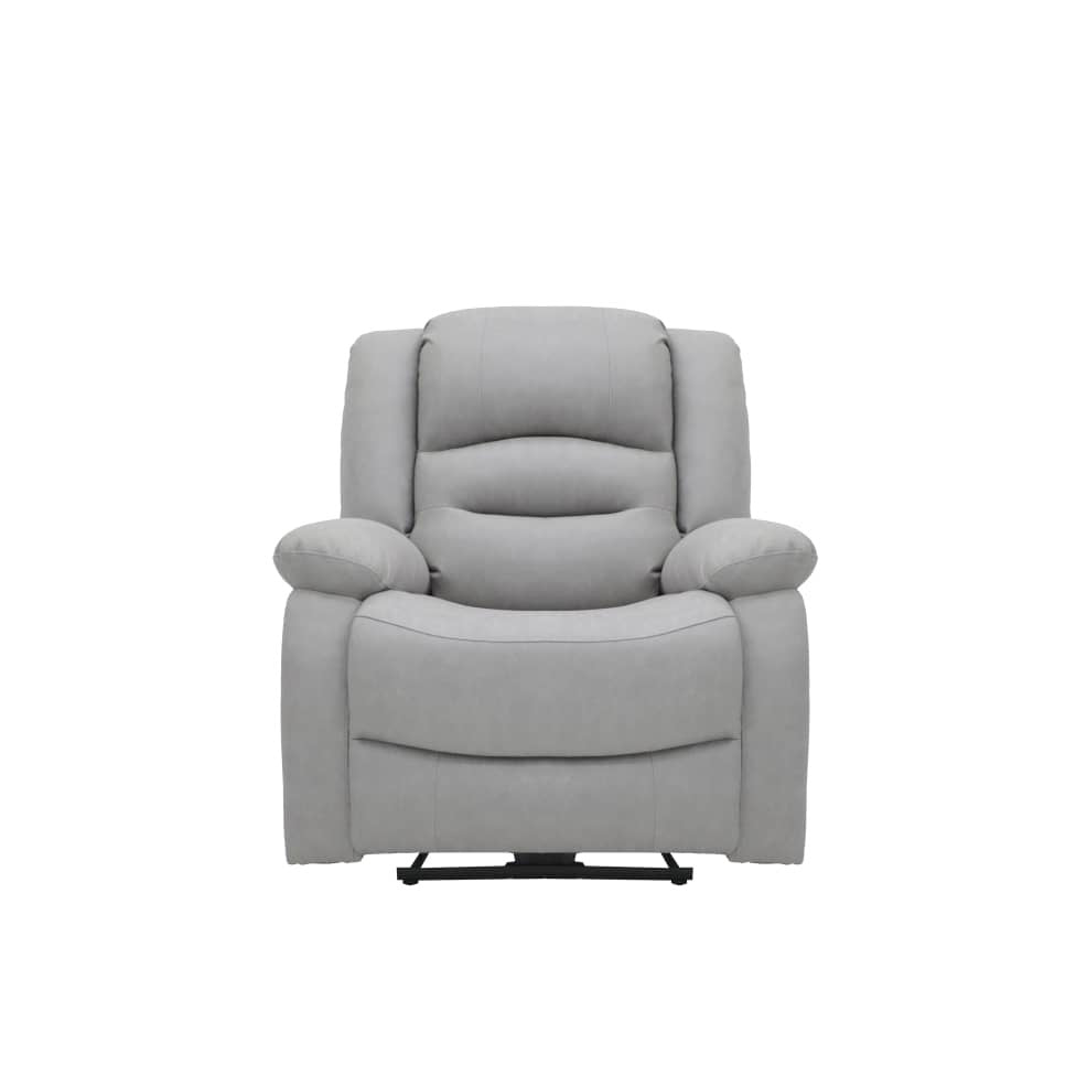 Ace 3 Seater and 2 Chairs Power Recliner Light Grey Fabric