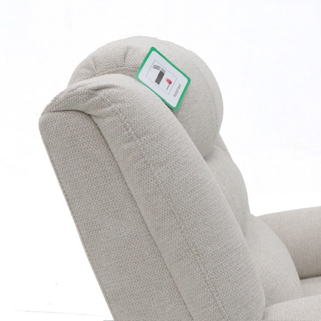 Augusta 2 Seater Manual Recliner Biege Fabric