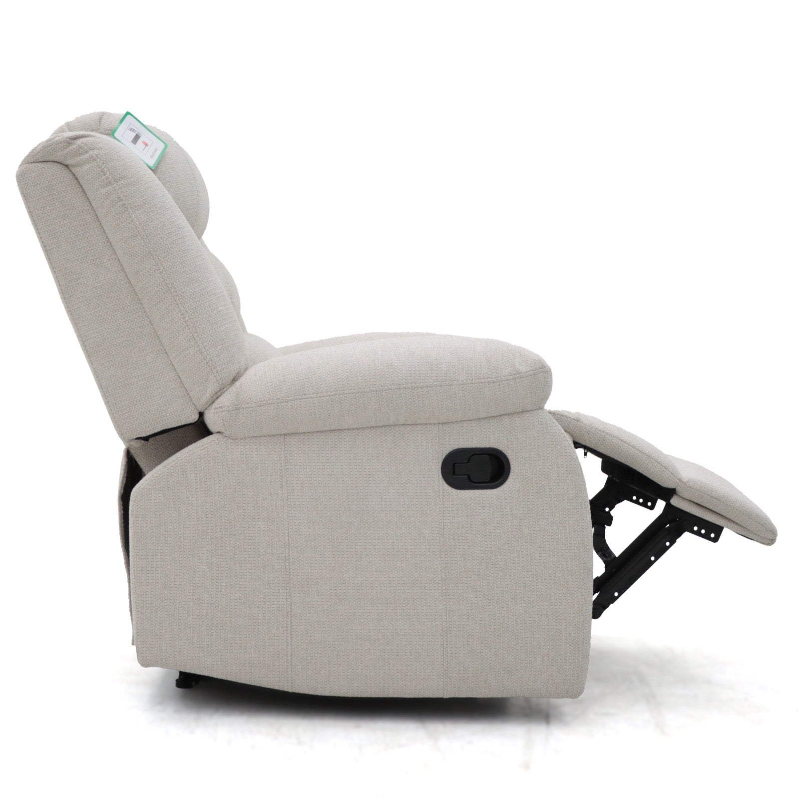Augusta Manual Recliner Chair Beige Fabric