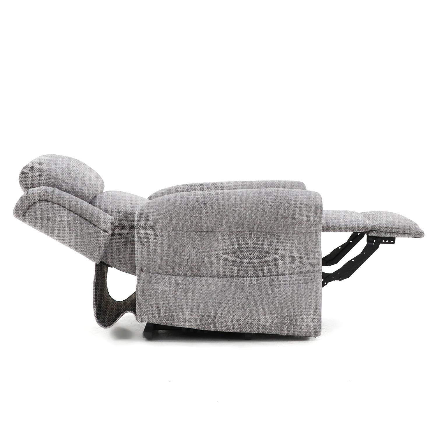 Banks Lift & Rise Chair Light Grey Fabric