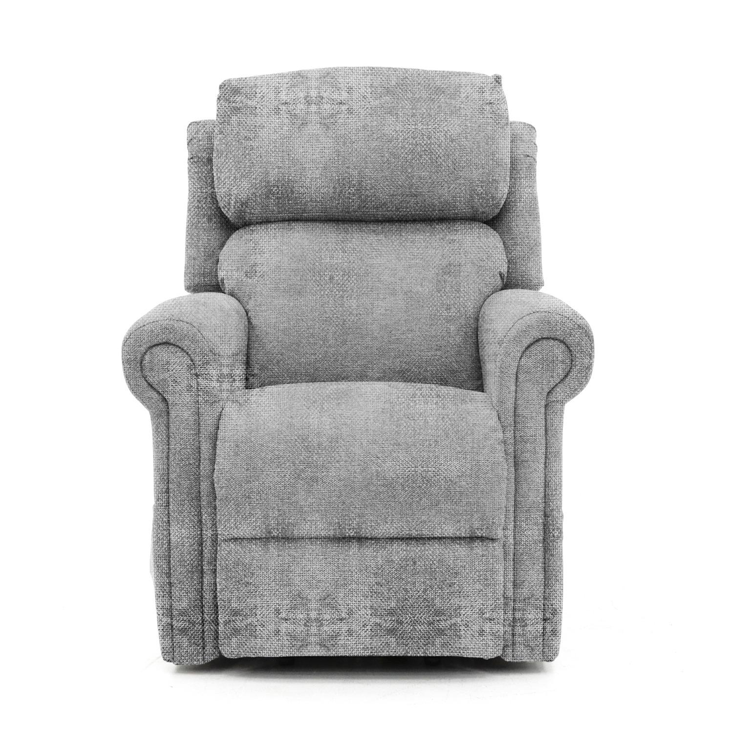 Banks Lift & Rise Chair Light Grey Fabric