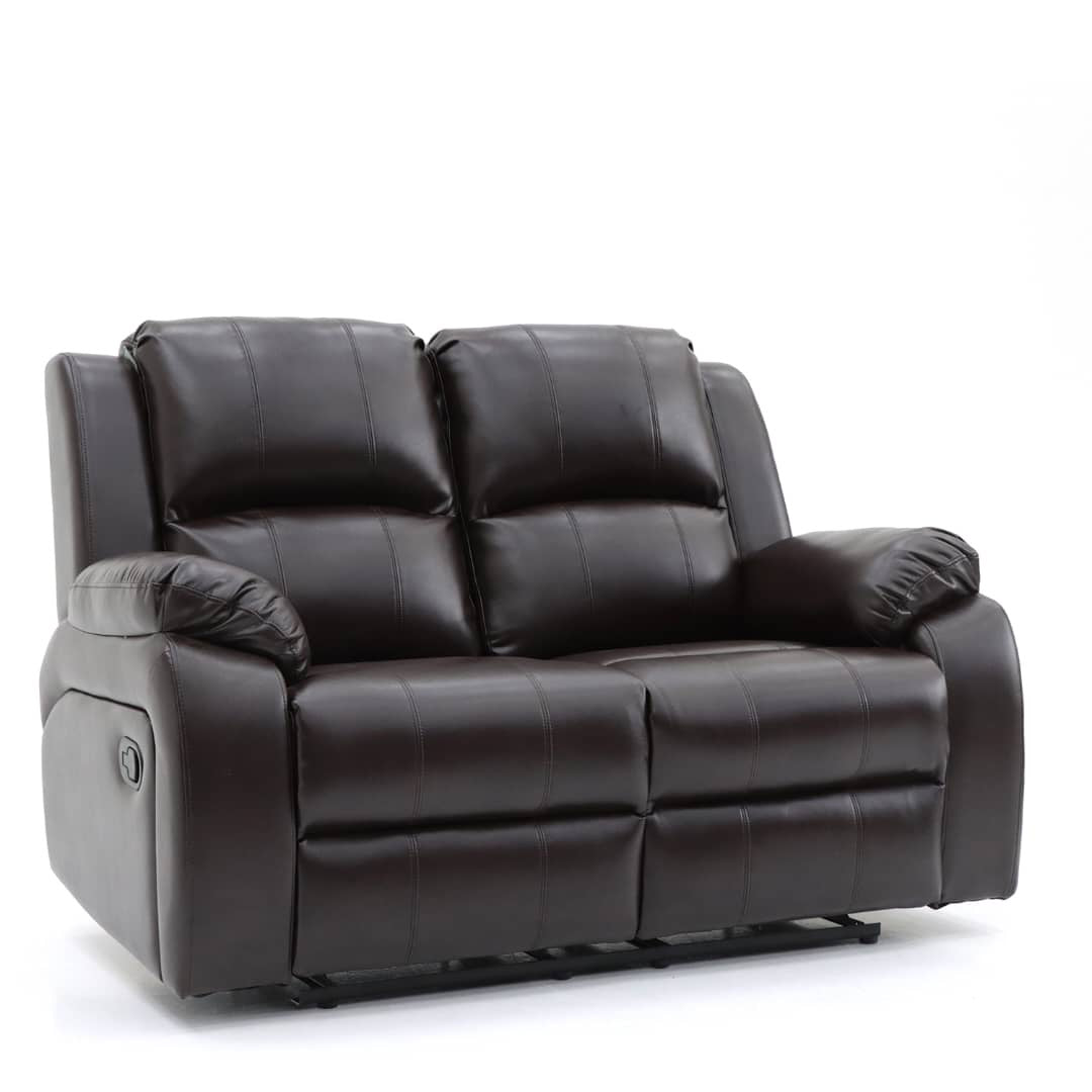 Darwin 2 Seater Power Recliner Brown Leather