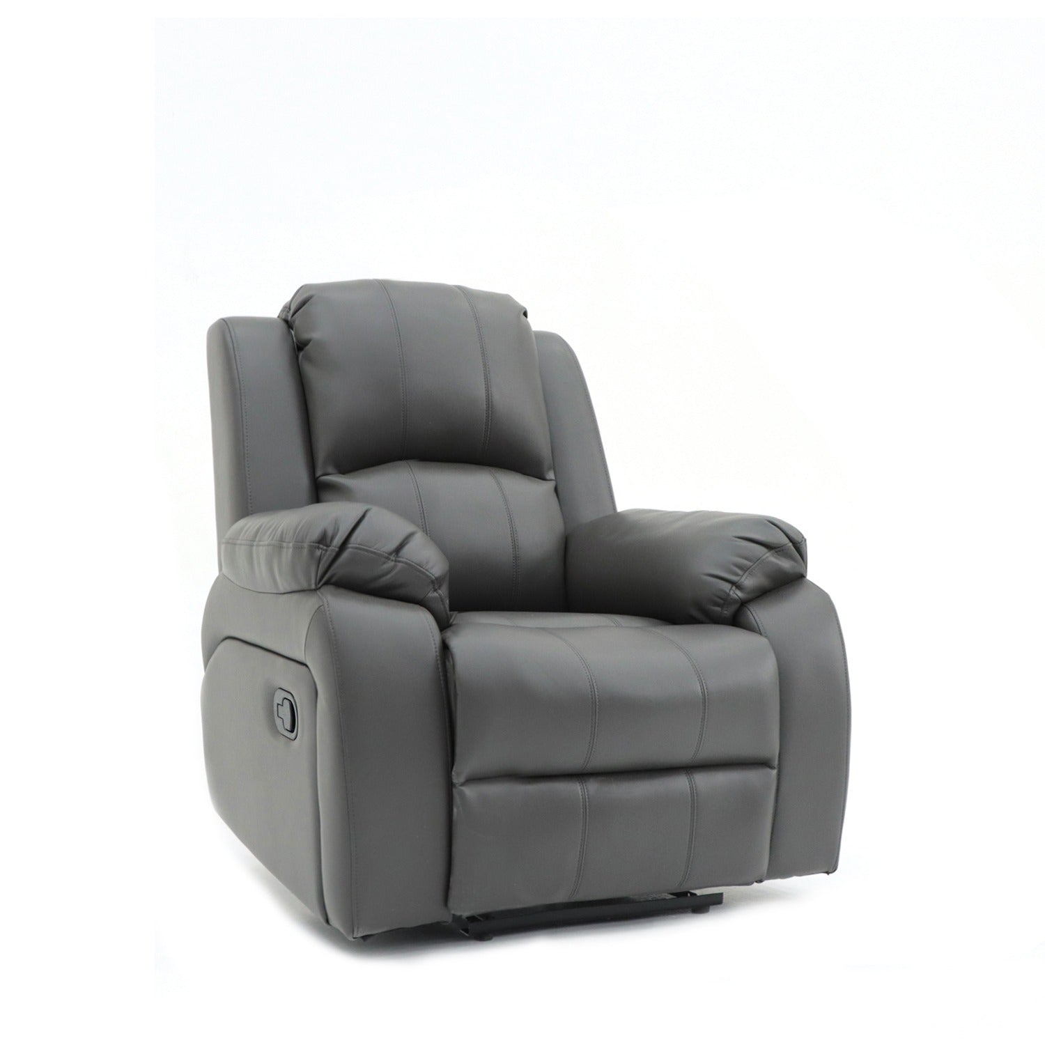 Darwin Manual Recliner Chair Grey Leather
