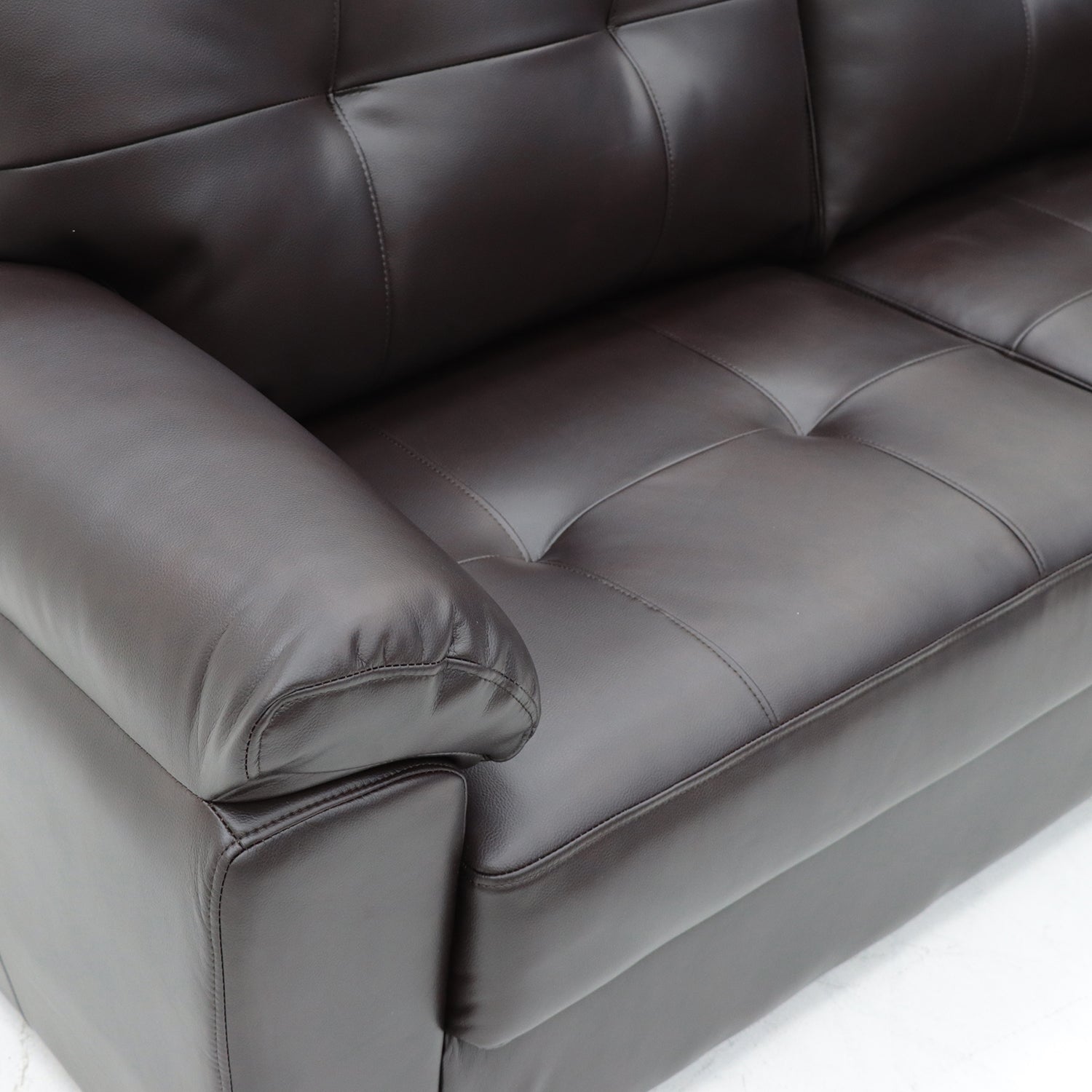 Brisbaine Corner Sofa Static Brown Leather