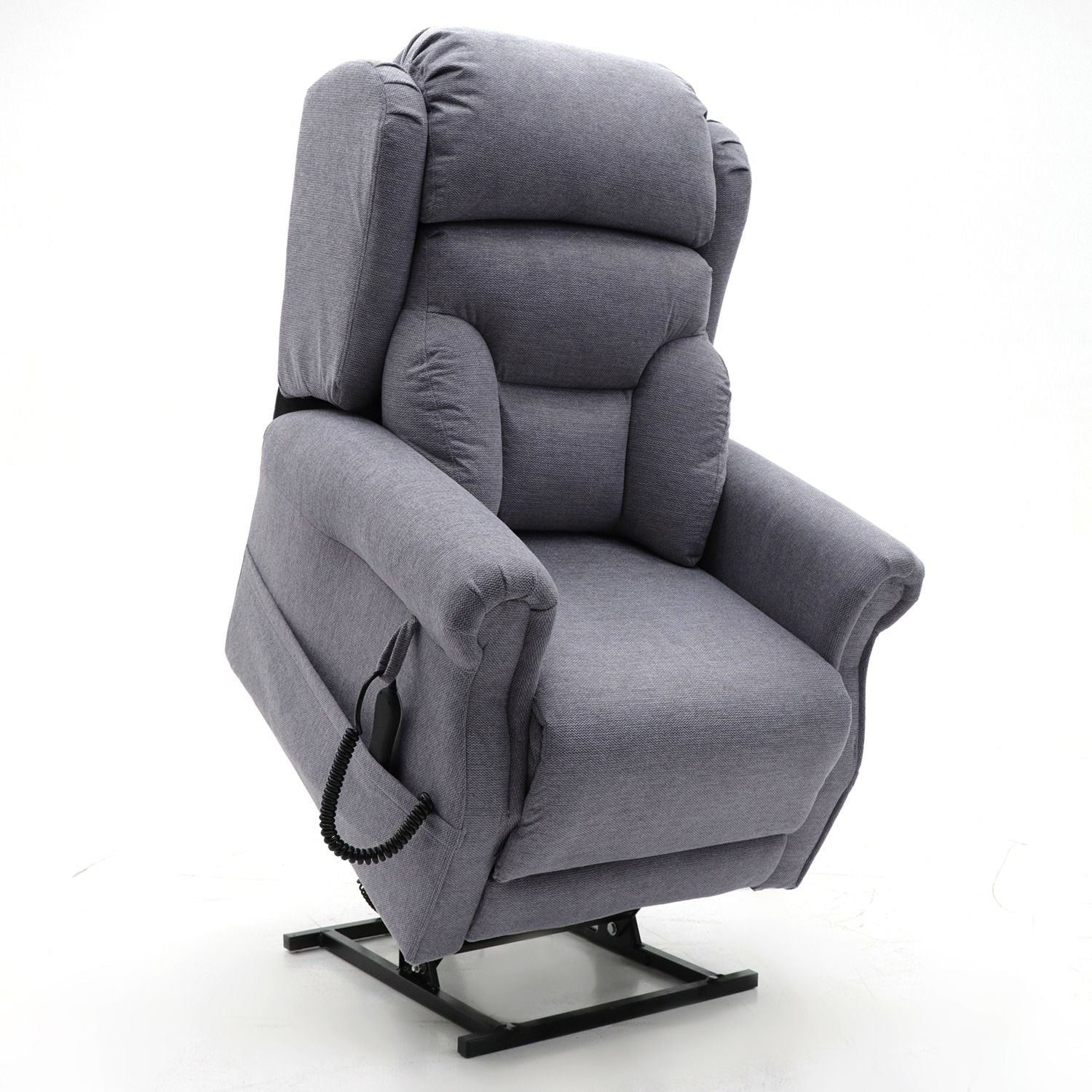 Dion Quad Four Motor Lift & Rise Chair Grey Fabric