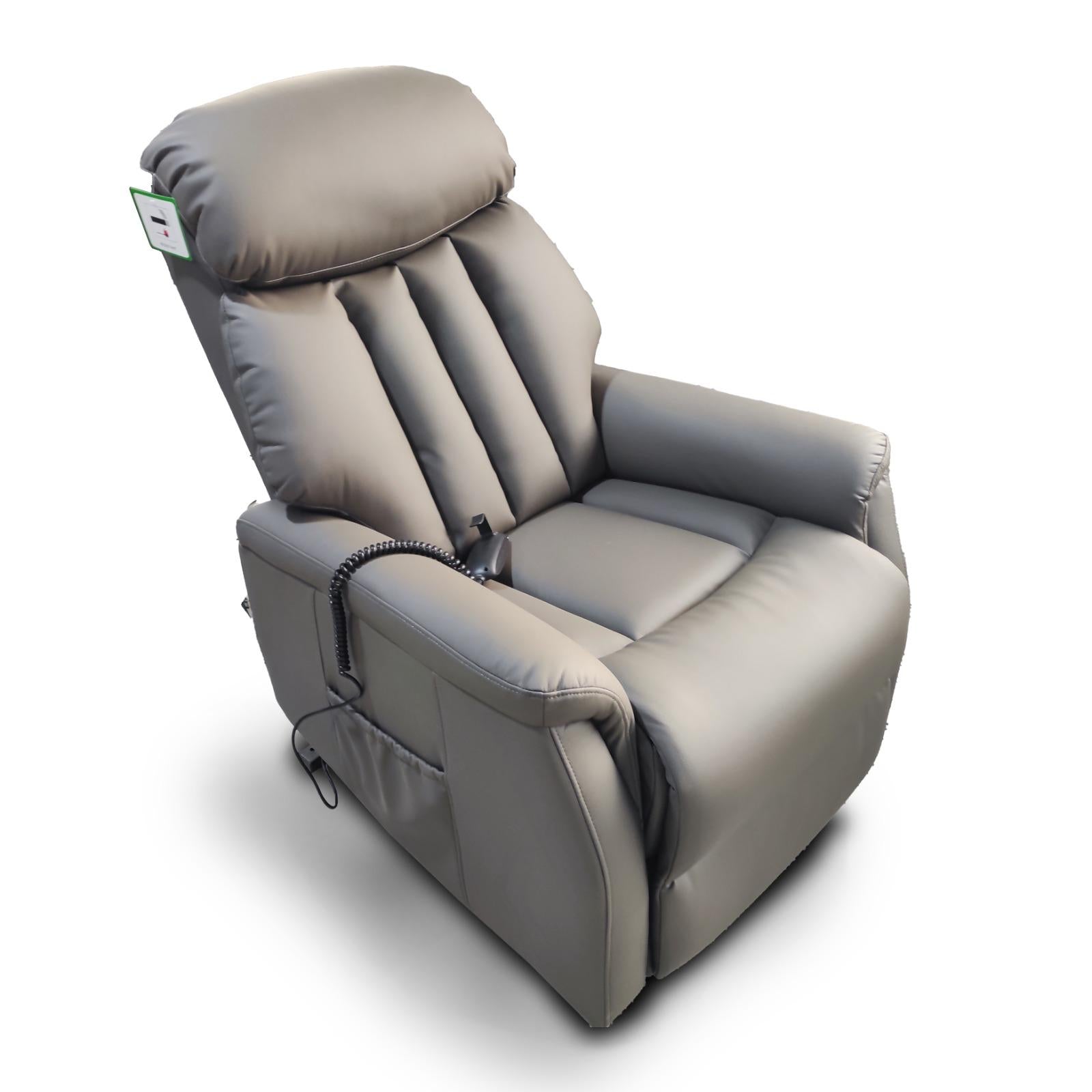 Ralph Dual Motor Lift & Rise Chair Grey Leather