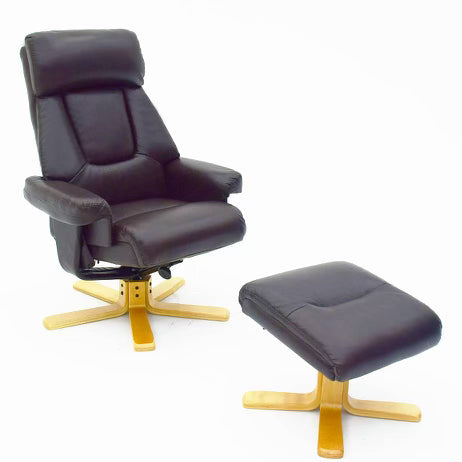 Venus Swivel Chair Brown Leather