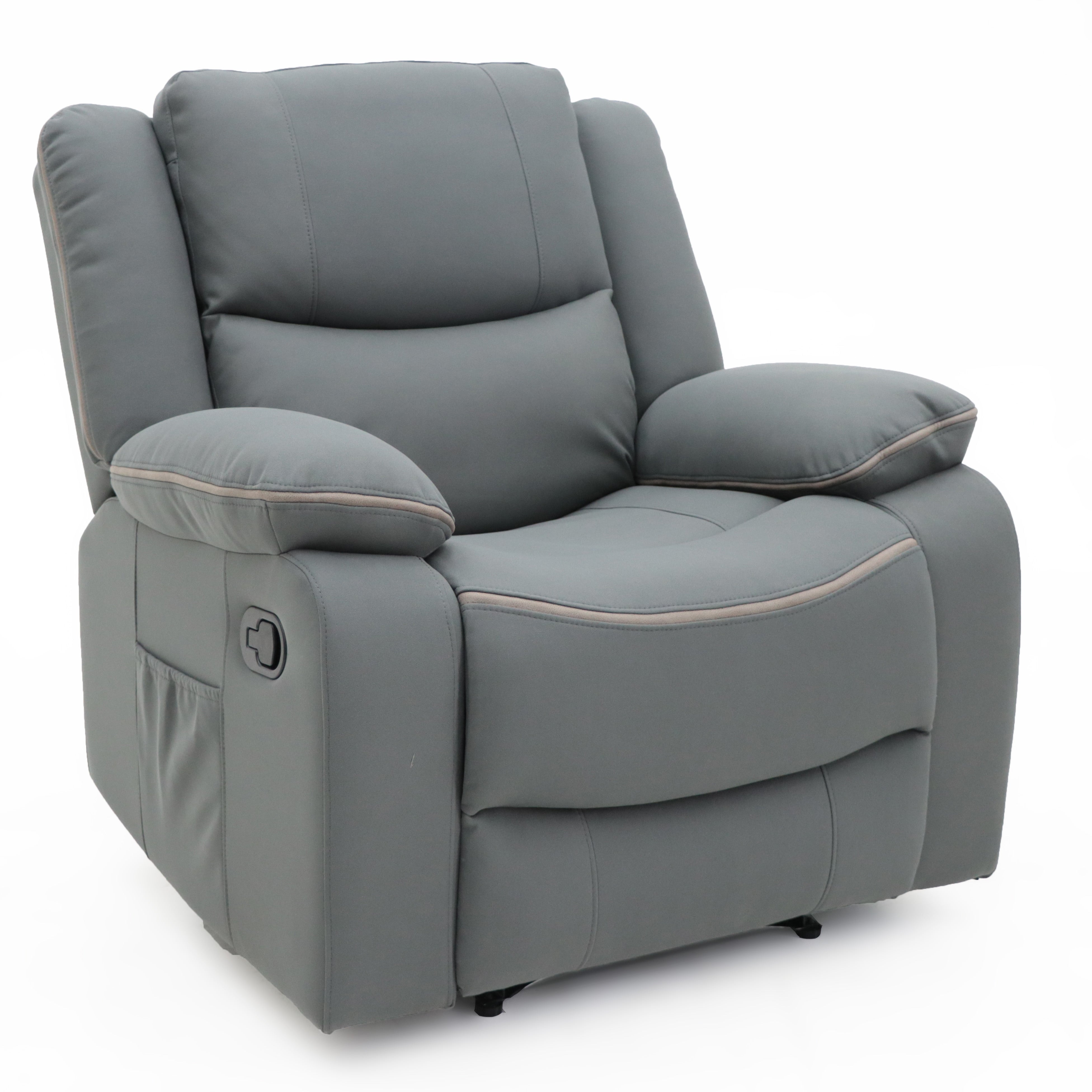 Zoe Manual Recliner Chair Grey